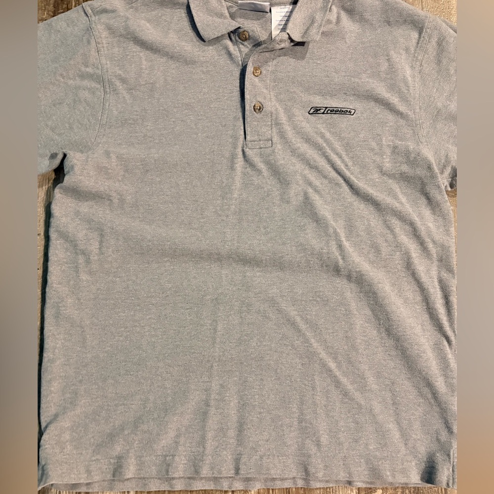 Vintage Y2K Reebok Light Gray Polo Shirt - Picture 5 of 7